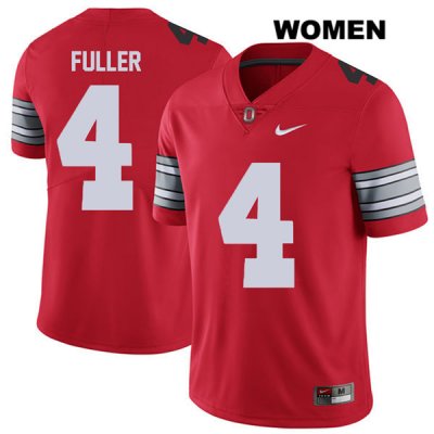 Women's NCAA Ohio State Buckeyes Jordan Fuller #4 College Stitched 2018 Spring Game Authentic Nike Red Football Jersey NE20J22XH